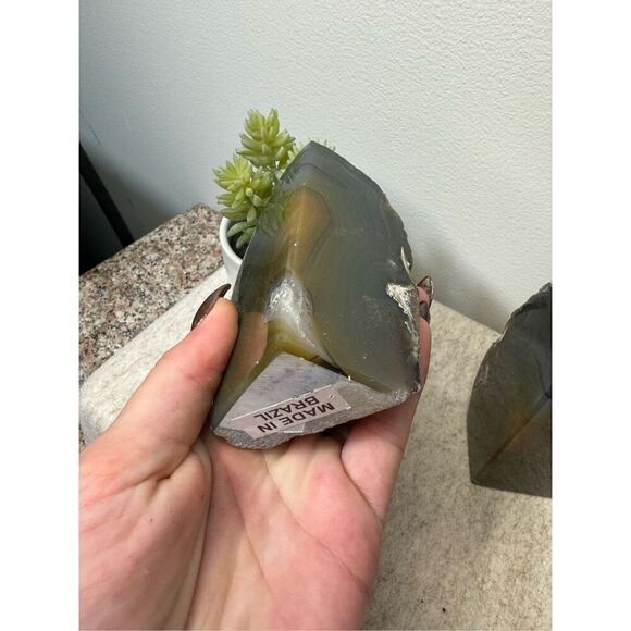 Beautiful Banded Agate Bookends - Picture 7 of 9
